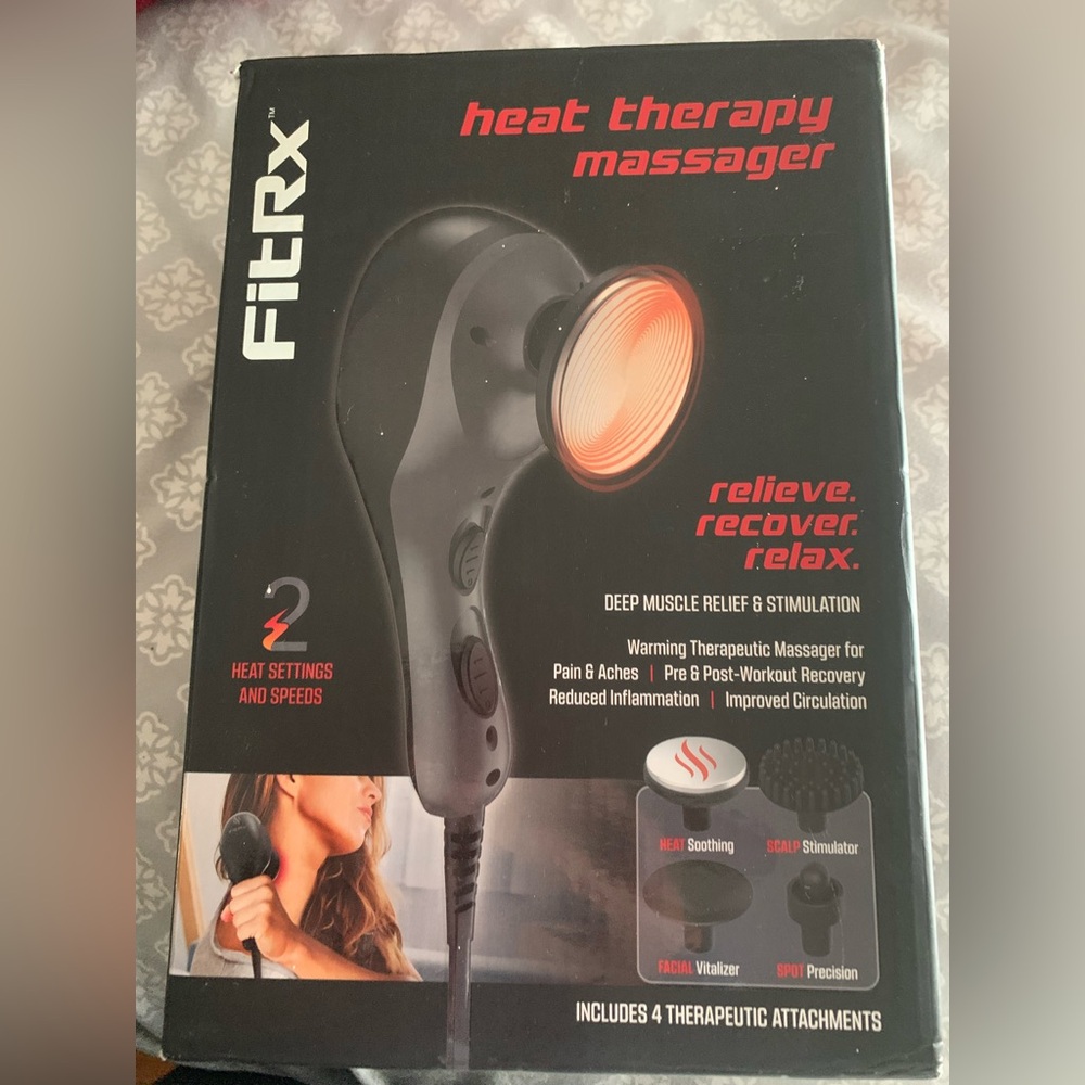 Fitrx Shiatsu Massager 3 Therapeutic Attachments Open Box
Not used to